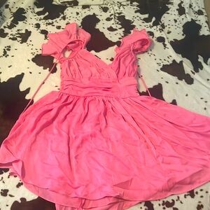 A pink dress